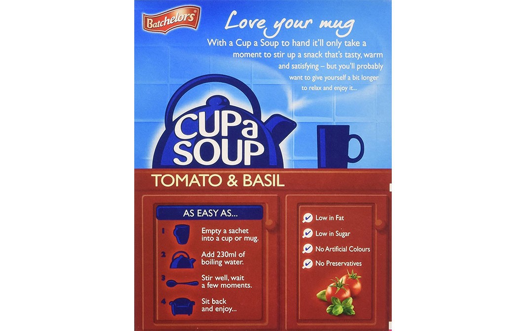 Batchelors Cup a Soup Tomato & Basil   Box  104 grams